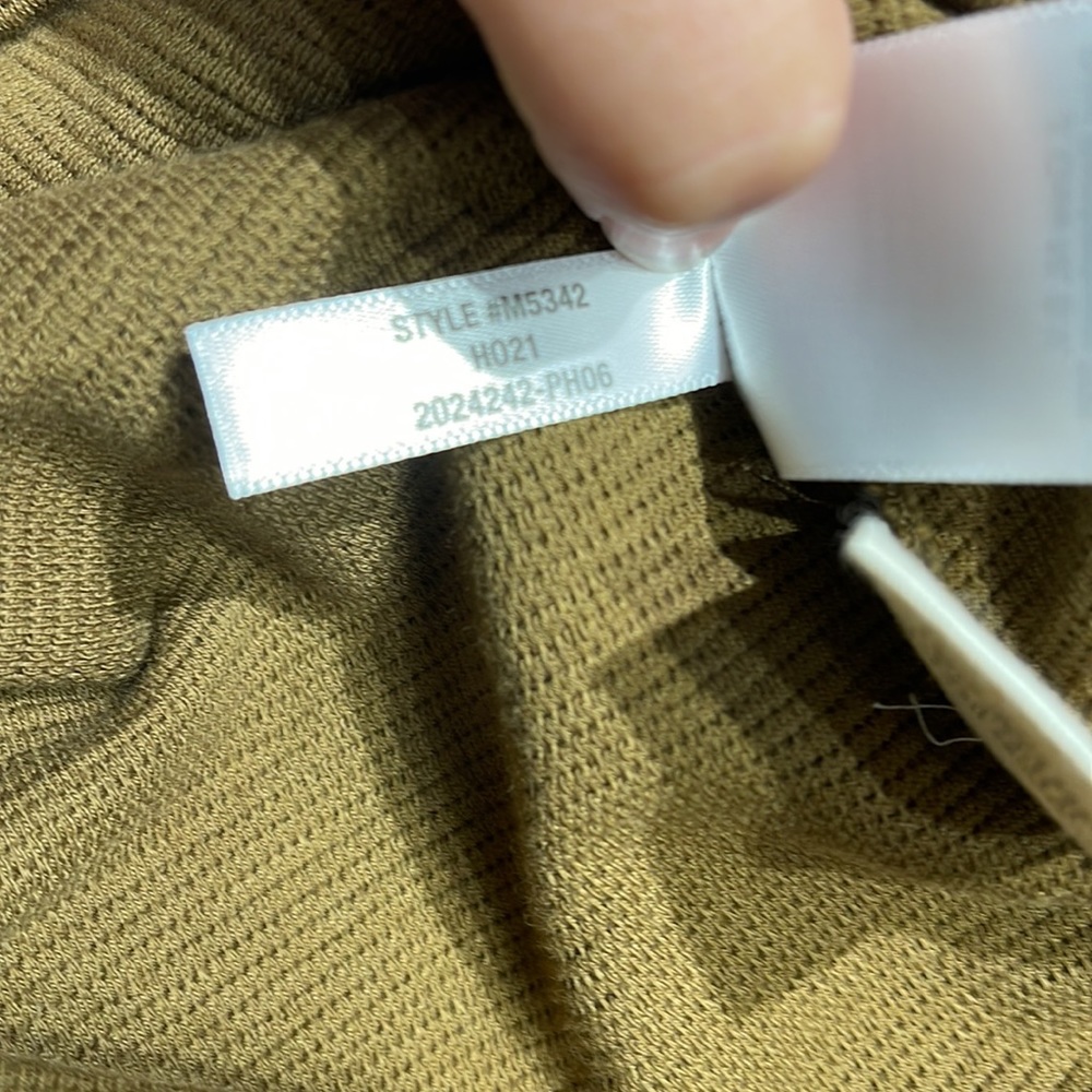 Madewell Texture and Thread Balloon Sleeve Ponte Dress in Olive Green NWOT - Picture 12 of 12